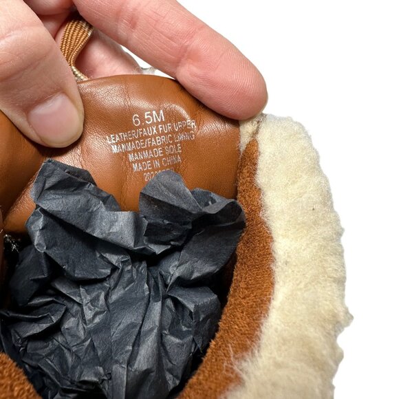 Gianni Bini Sight See Suede Shearling Lug Sole Booties Size 6.5 Hiker Platform - Picture 10 of 11